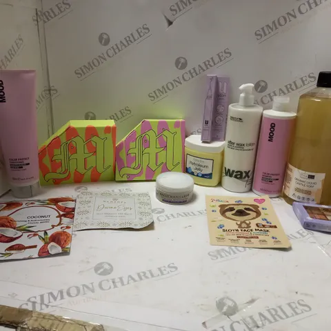 LOT OF BEAUTY PRODUCTS TO INCLUDE MOOD COLOR PROTECT SHAMPOO, ETC