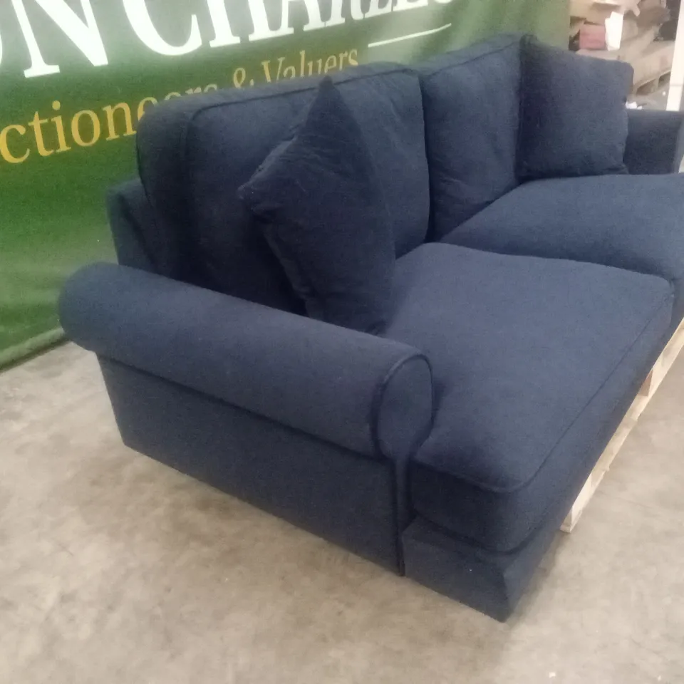 COAST 3 SEATER SOFA WITH FOOTSTOOL - NAVY RRP £1109