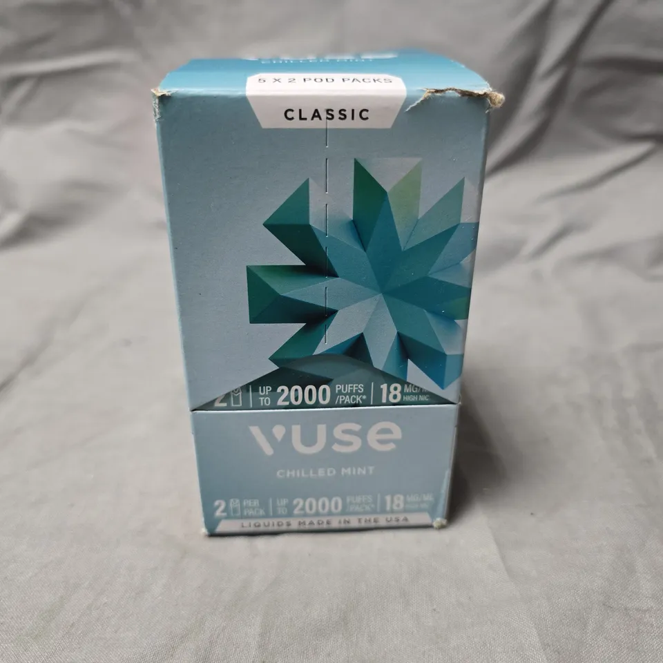 VUSE CLASSIC POD PACKS - CHILLED MINT, 5 X 2-POD PACKS (18 MG/ML)