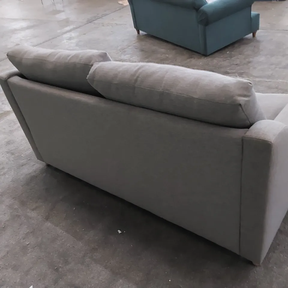 THE ATWORTH 3-SEATER SOFA UPHOLSTERED IN SILVER FABRIC 