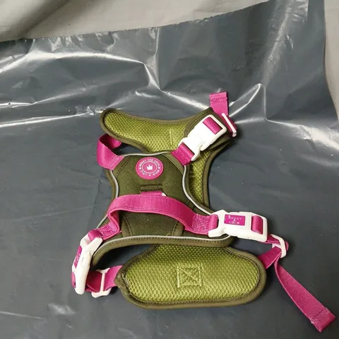 BAILEY AND COCO TRAIL AND GLOW GREEN/PINK DOG HARNESS