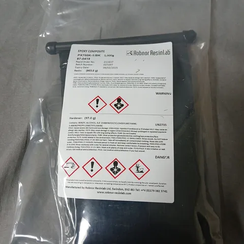 ROBNOR RESINLAB EPOXY COMPOSITE PX700K-1/BK, 1 KG-EXPIRY DATE 9/25