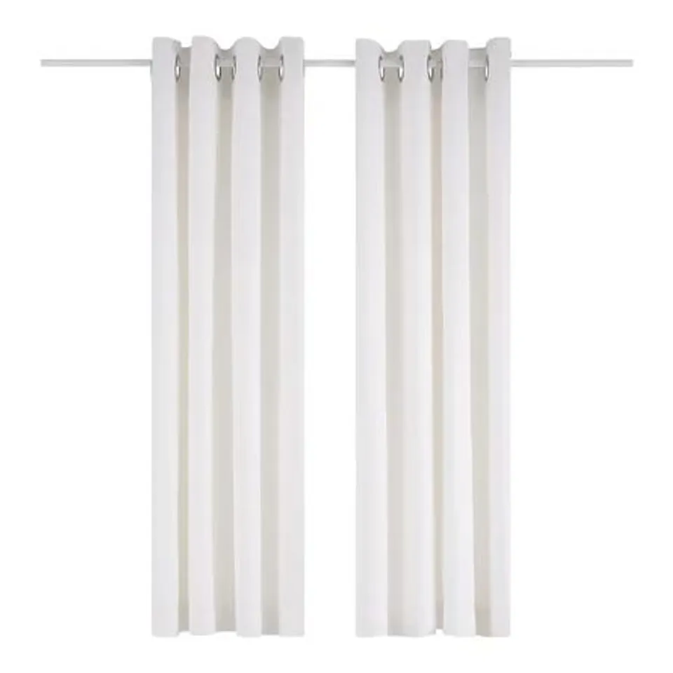 BURCH GROMMET EYELET CURTAINS WHITE