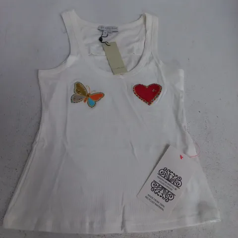 NOBODYS CHILD WHITE ASTRA TANK TOP - UK M