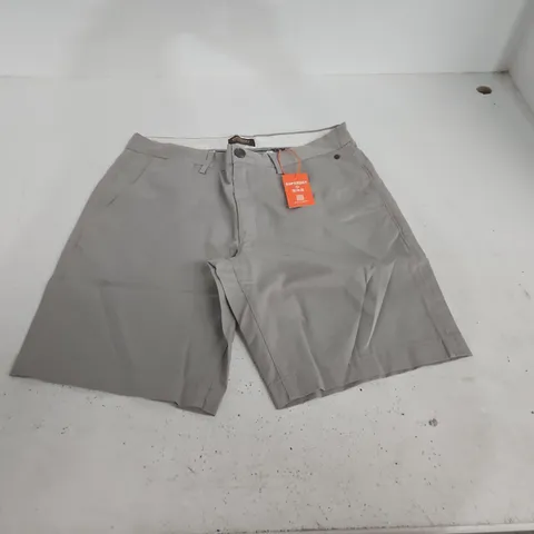 SUPERDRY PREMIUM STRETCH CHINO SHORTS - DOVE GREY, UK 34, MEN