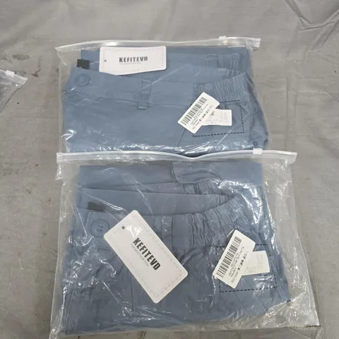 KEFITEVD Cargo Pants, Blue, Set of 2, UK 40 (US 40 / EU 40 / JP 4XL / CN 4XL)