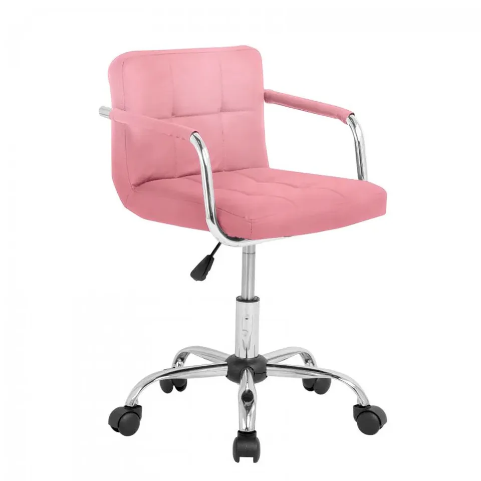 BOXED NEO PINK VELVET SWIVEL OFFICE CHAIR (1 BOX)