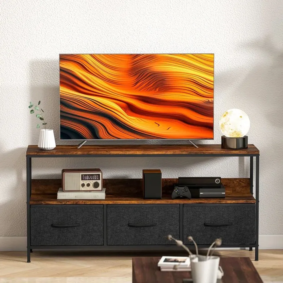 BOXED UNFINISHED TV STAND FOR TVS UP TO 55" (1 BOX)