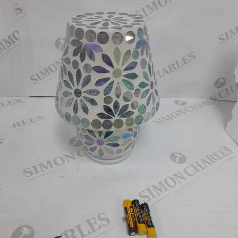 GARDEN REFLECTION MOSAIC FLOWER LED TABLE LAMP