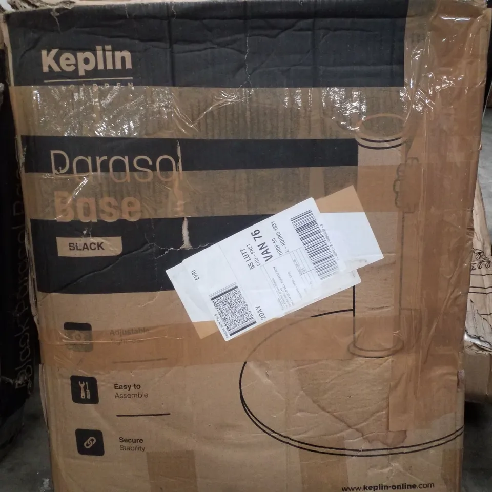 BOXED KEPLIN PARASOL BASE - BLACK 12KG