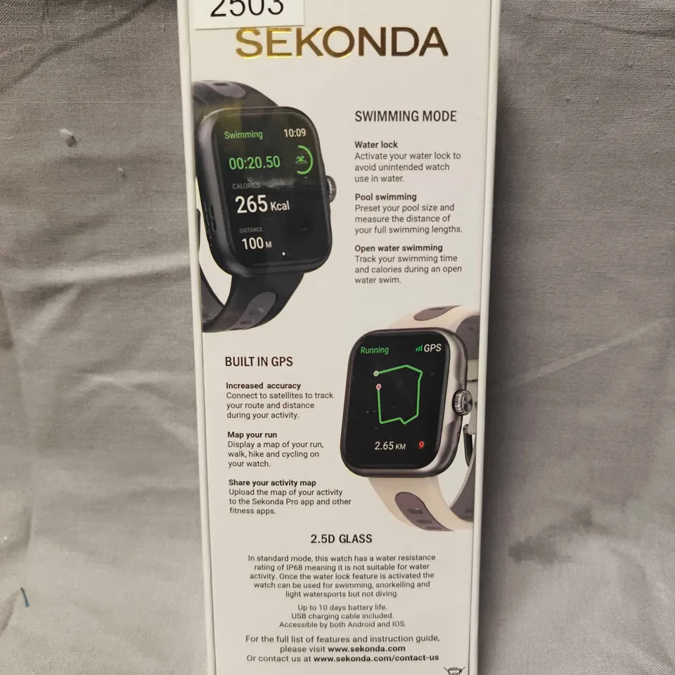 SEALED SEKONDA MOTION PRO SMARTWATCH – BOXED