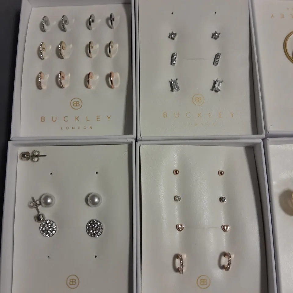 LOT OF 8 ASSORTED BOXED BUCKLEY LONDON JEWELLERY ITEMS