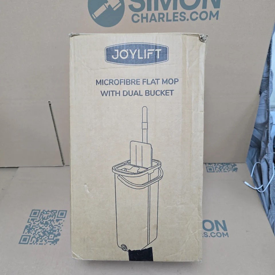 JOYLIFT MICROFIBRE FLAT MOP WITH DUAL BUCKET - BOXED 