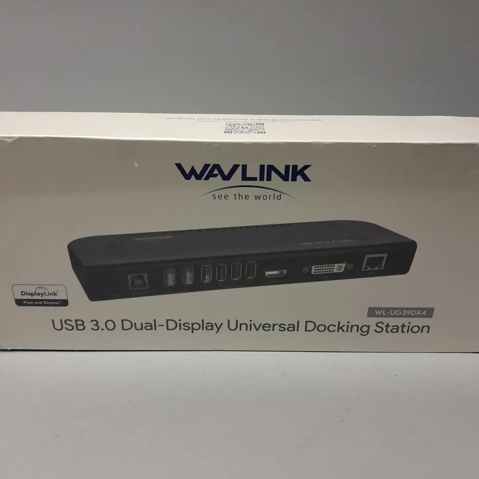 BOXED AND SEALED WAVLINK USB 3.0 DUAL-DISPLAY UNIVERSAL DOCKING STATION