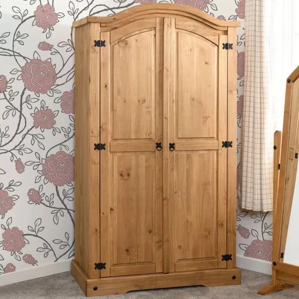 BOXED CARONA 2 DOOR WARDROBE (2 BOXES)