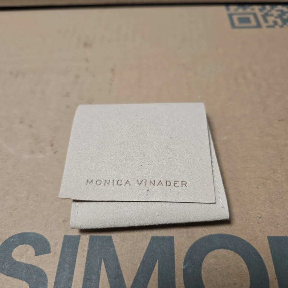 MONICA VINADER GOLD-TONE CRESCENT HOOP EARRINGS IN PRESENTATION BOX