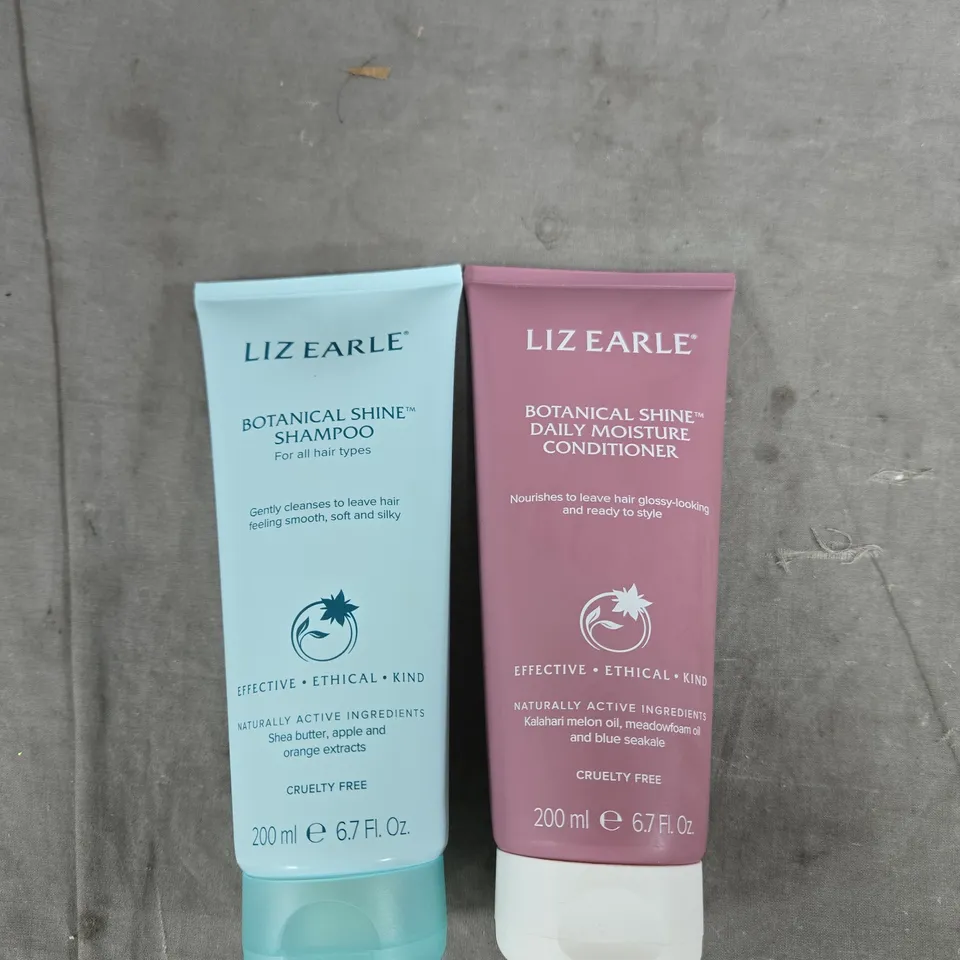 LIZ EARLE BOTANICAL SHINE SHAMPOO & DAILY MOISTURE CONDITIONER (200 ML EACH) – SET