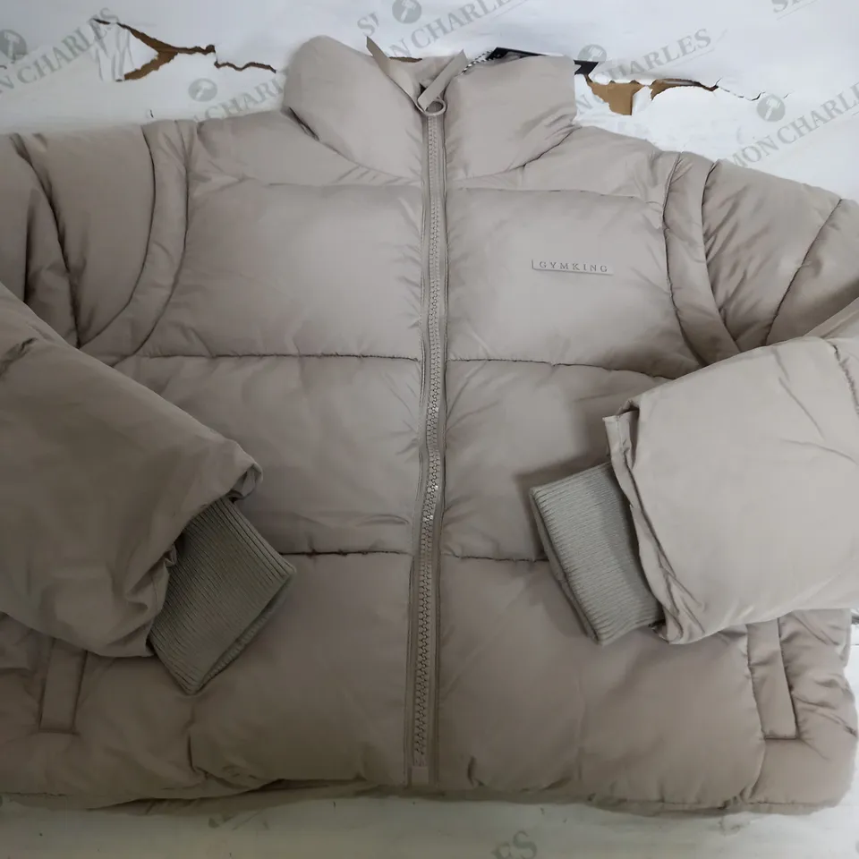 GYMSHARK ALIGN 2 IN 1 CROP PUFFER IN STONE - UK 6
