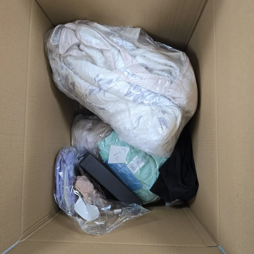LARGE QUANTITY OF ASSORTED ITEMS TO INCLUDE 3W HEADLIGHT, MULTIPACK OF TEA TOWELS, LADIES BRIEFS, ETC - COLLECTION ONLY