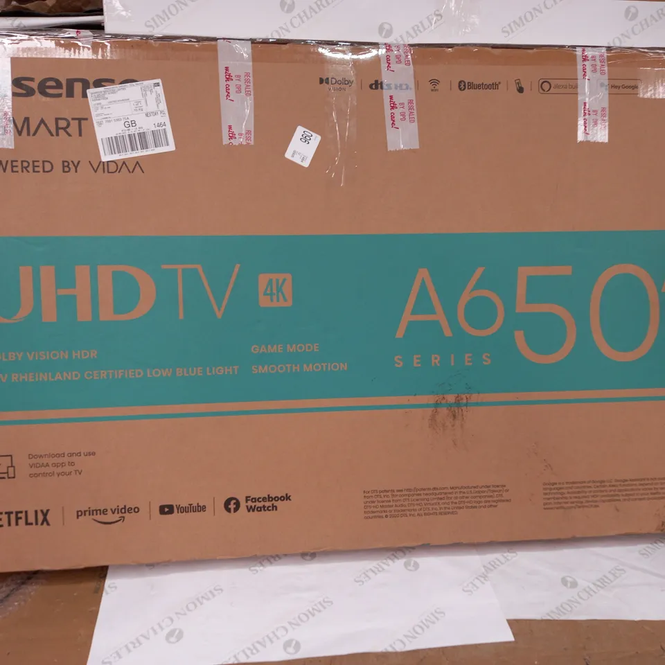 HISENSE A6GTUK 50" SMART 4K ULTRA HD HDR LED TV