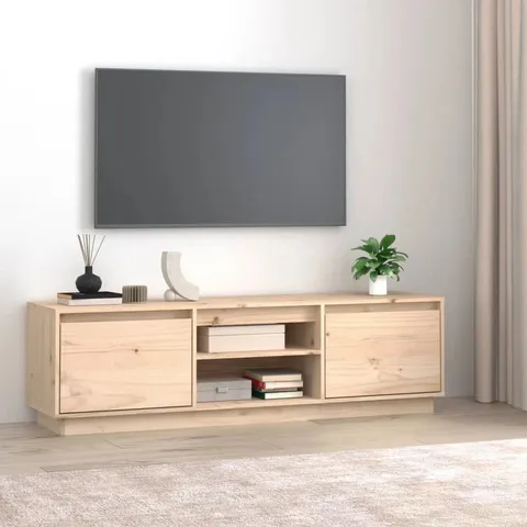 BOXED SOLID WOOD TV STAND FOR TVS UP TO 24" - WAX BROWN (1 BOX)