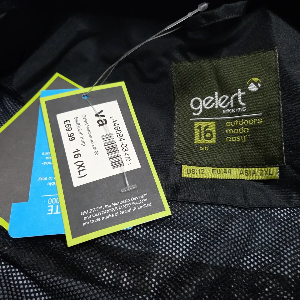 GELERT HORIZON JACKET IN BLACK - 16 XL