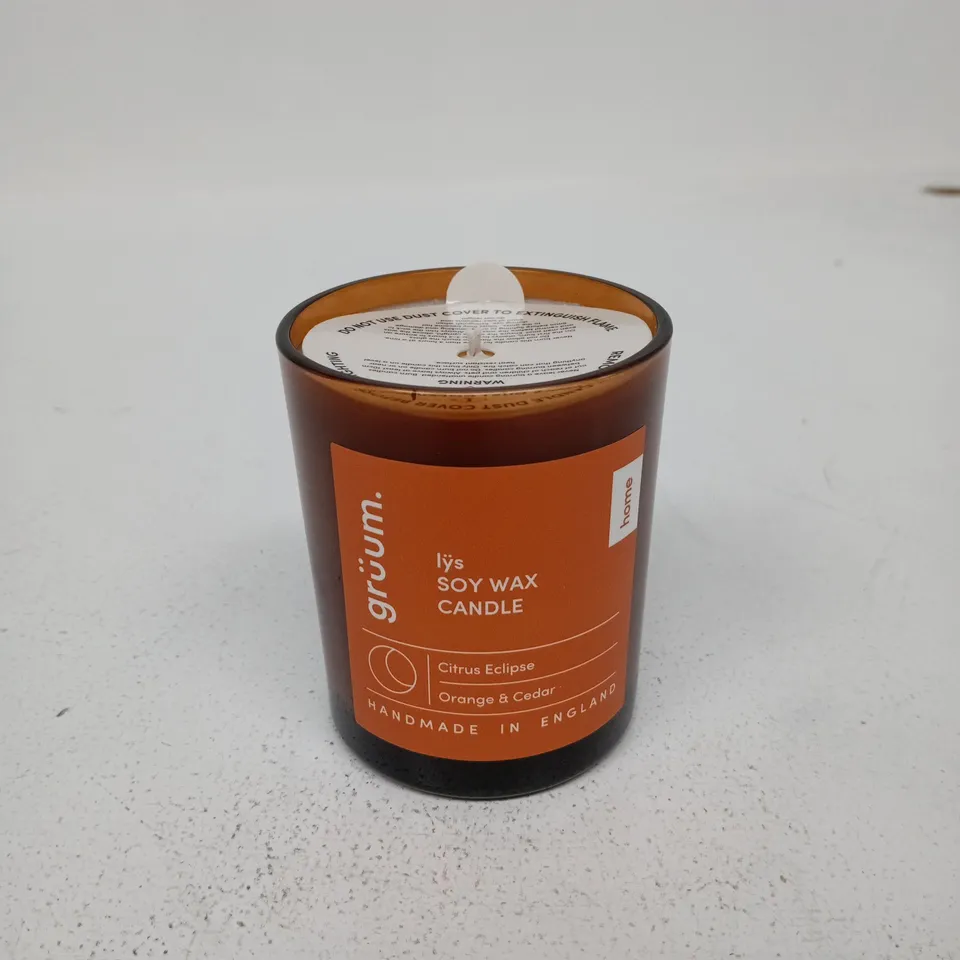 GRUUM LYS SOY WAX CANDLE CITRUS ECLIPSE 170G BOXED