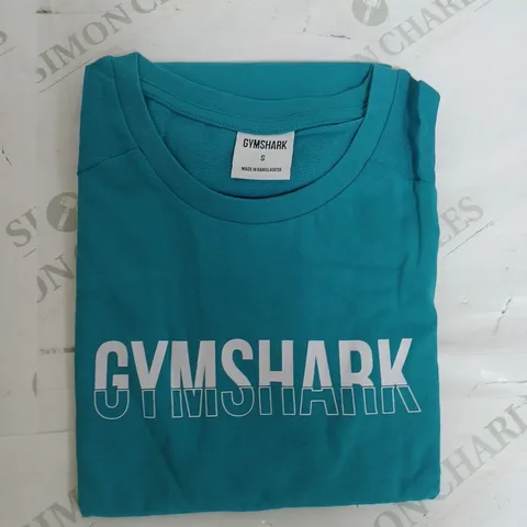 GYMSHARK TEAL T-SHIRT - SMALL