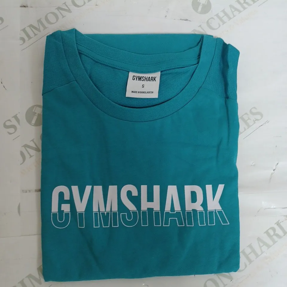 GYMSHARK TEAL T-SHIRT - SMALL
