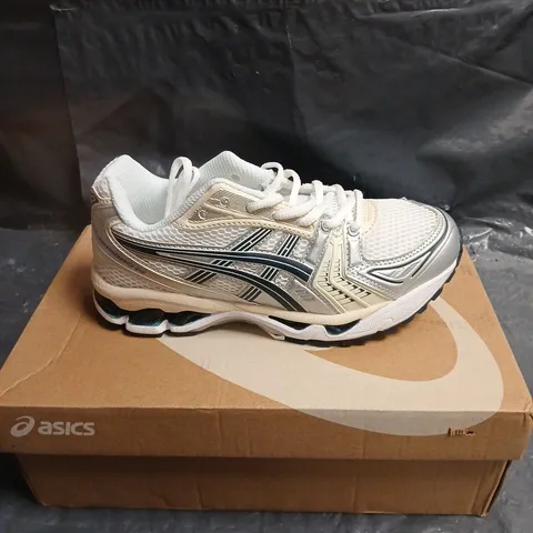 ASICS RUNNING SHOES β WHITE & SILVER UK 4.5