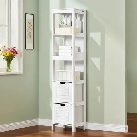 BOXED LYNDORA WALL MOUNTED LINEN CABINET WHITE