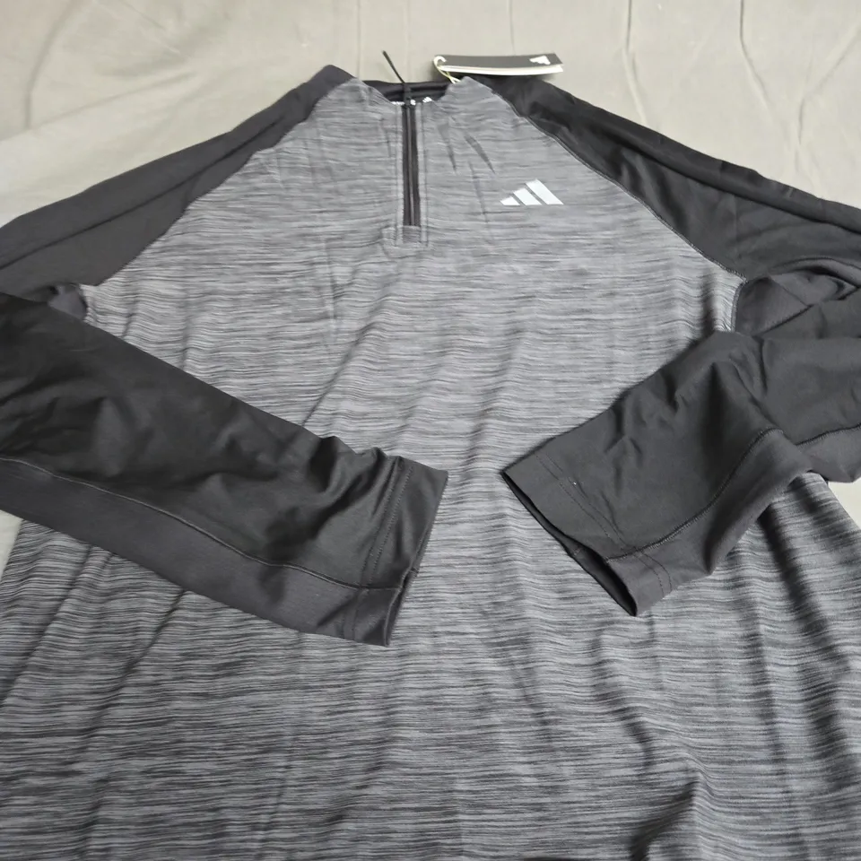 ADIDAS GYM 1/4 ZIP TOP SIZE L