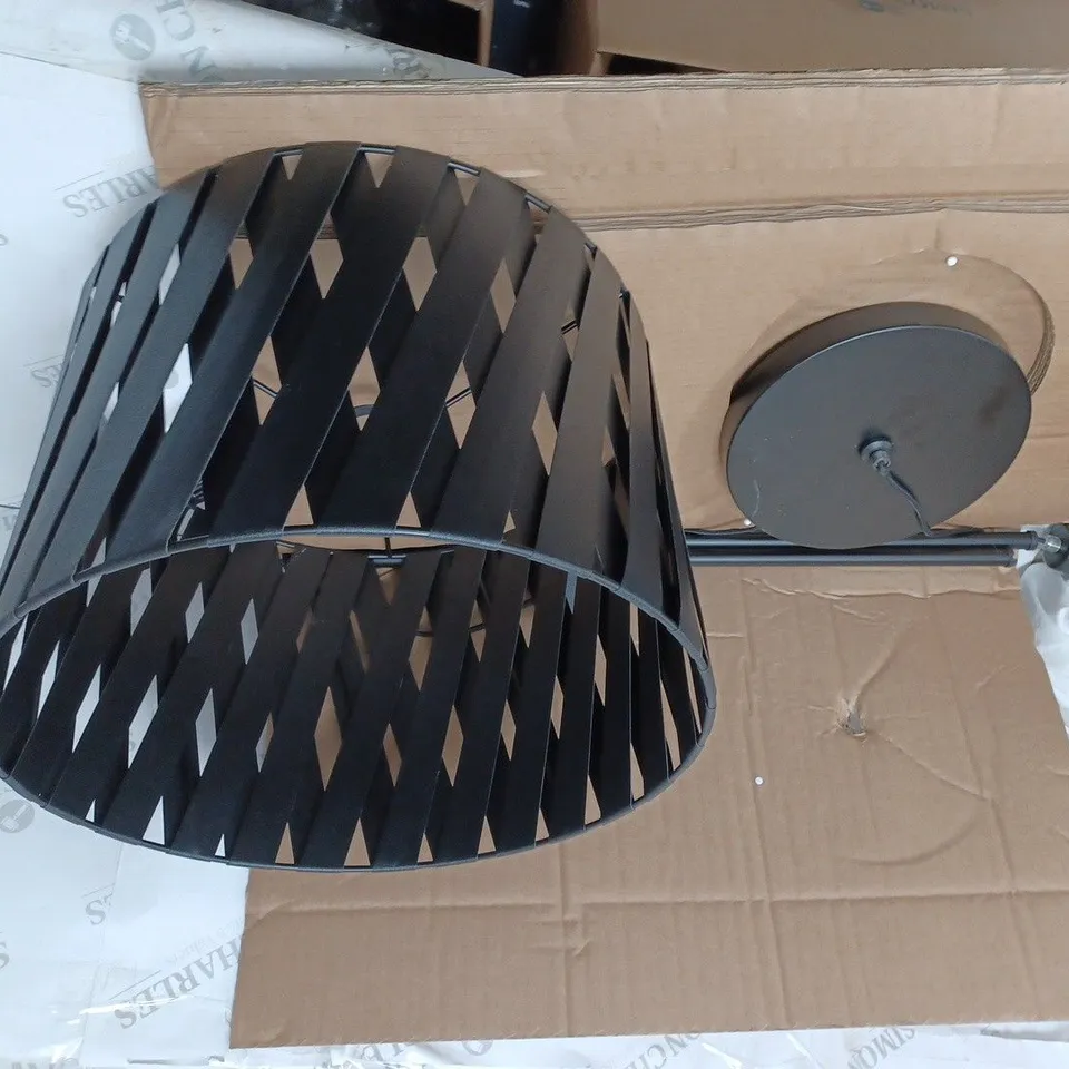 BOXED KANO FAUX LEATHER FLOOR LAMP  RRP £90