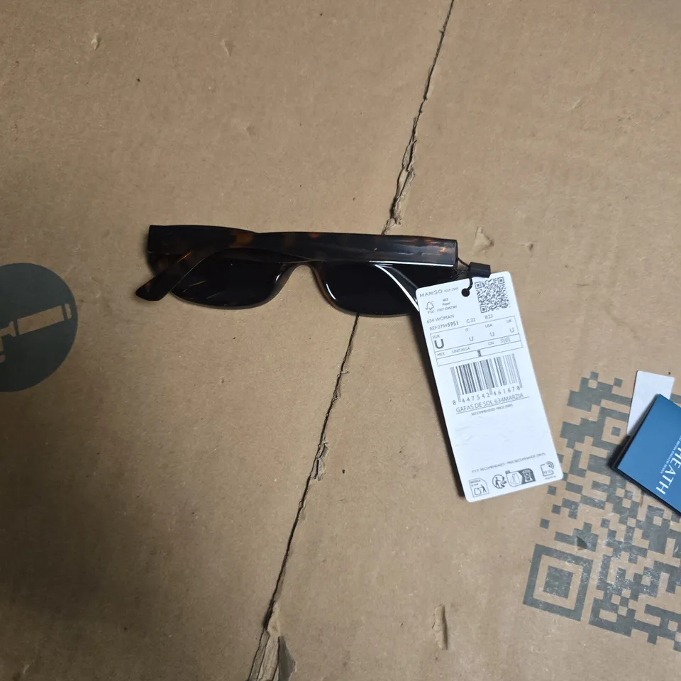 MANGO SUNGLASSES – TORTOISESHELL FRAME, BLACK LENSES
