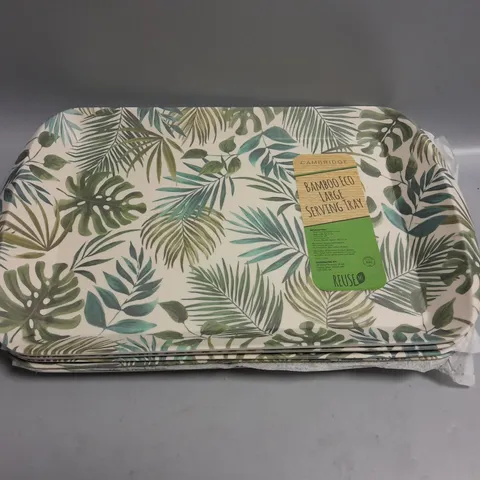 LOT OF 5 CAMBRIDGE BAMBOO ECO LARGE SERVING TRAY
