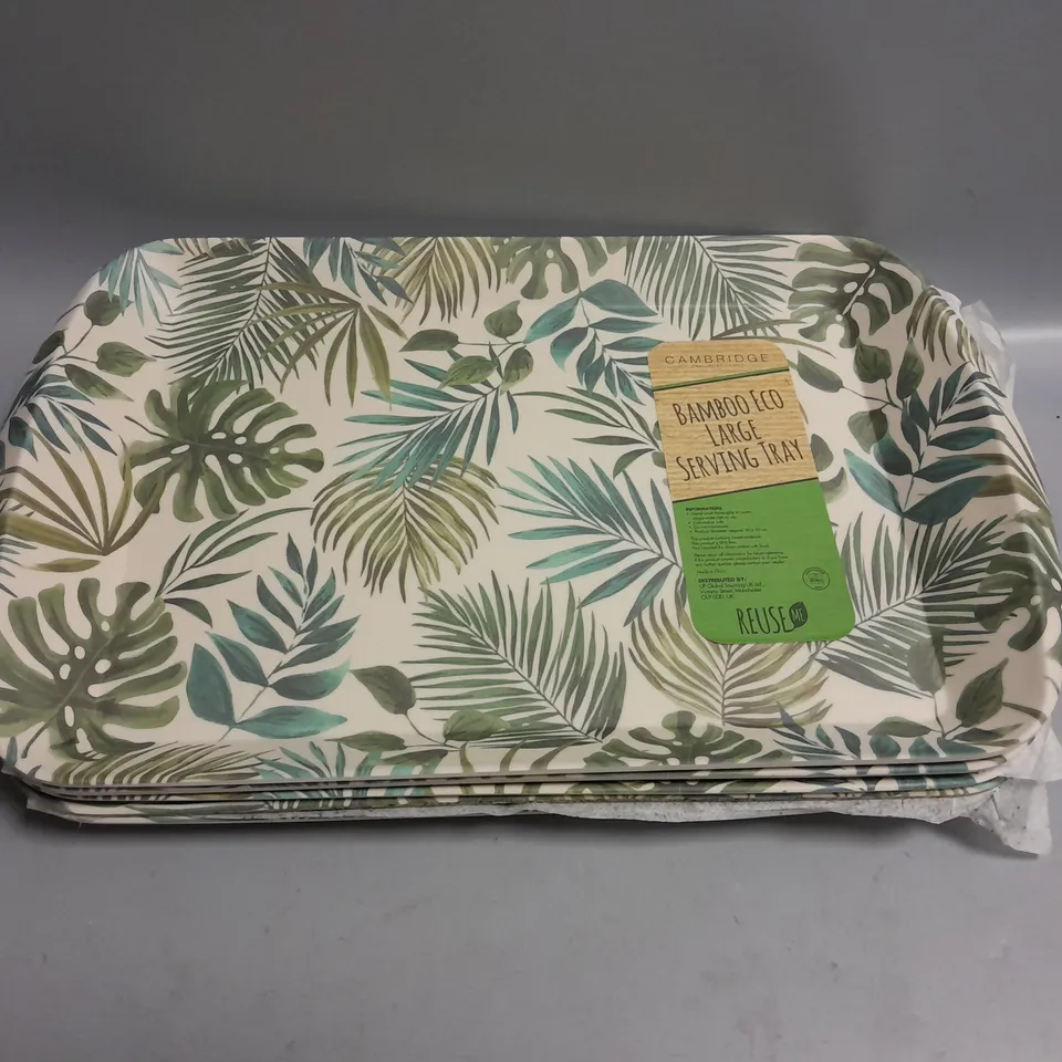LOT OF 5 CAMBRIDGE BAMBOO ECO LARGE SERVING TRAY