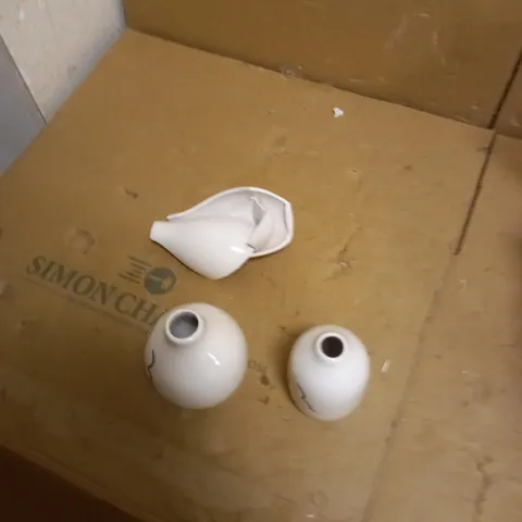 SET OF 3 ABSTRACT FACE VASES