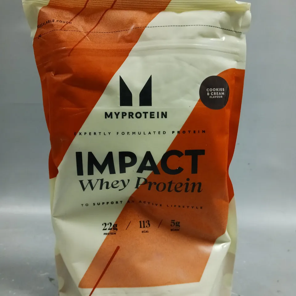 SEALED MYPROTEIN IMPACT WHEY PROTEIN - COOKIES & CREAM - 500G