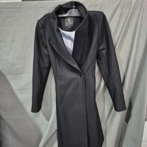 TED BAKER LONDON BLACK WOOL COAT – WOMEN'S, SIZE 1