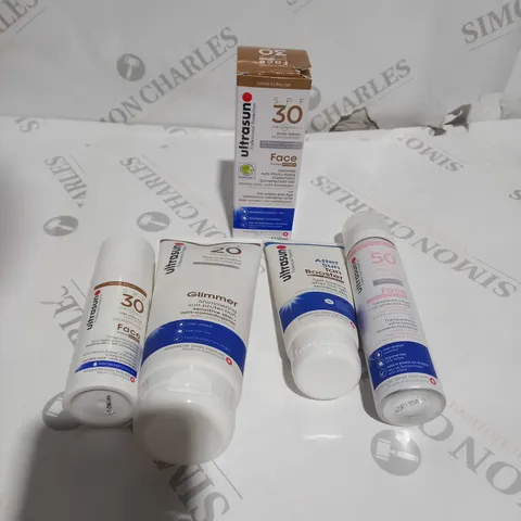 BOX OF ASSORTED AFTER SUN AND MAKEUP ITEMS