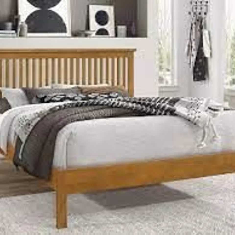 DESIGNER CAMBRIDGE BED FRAME NATURAL OAK (3 PACKS)