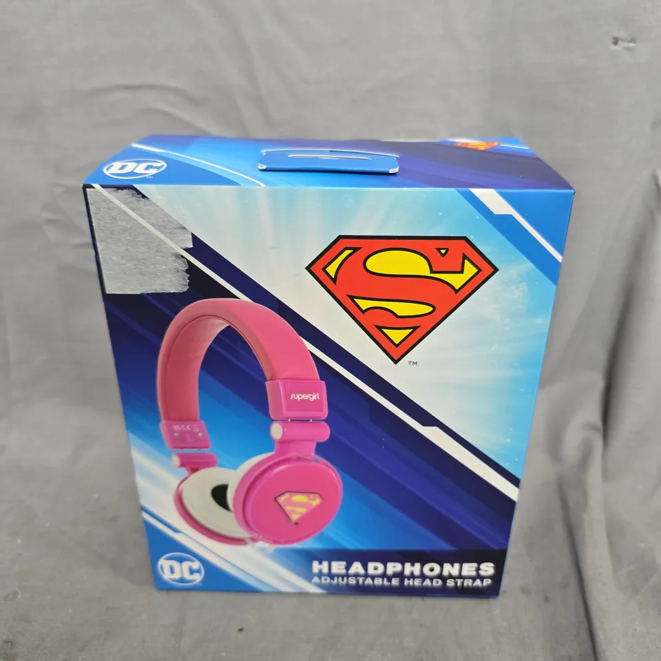 SEALED DC COMICS SUPERMAN ADJUSTABLE CHILDREN'S HEADPHONES 