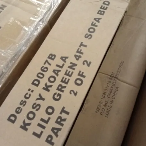BOXED UPHOLSTERED 4FT SOFA BED (2 BOXES)