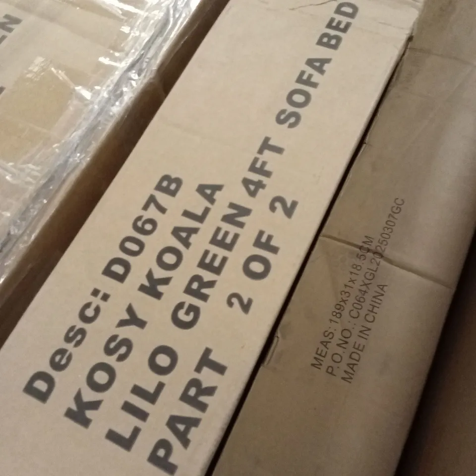 BOXED UPHOLSTERED 4FT SOFA BED (2 BOXES)