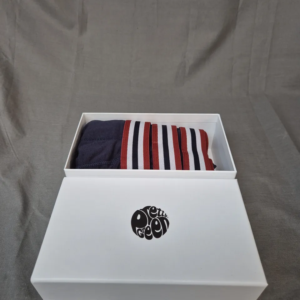 BOXED PRETTY GREEN BOXER BRIEFS - X3 - SIZE LARGE