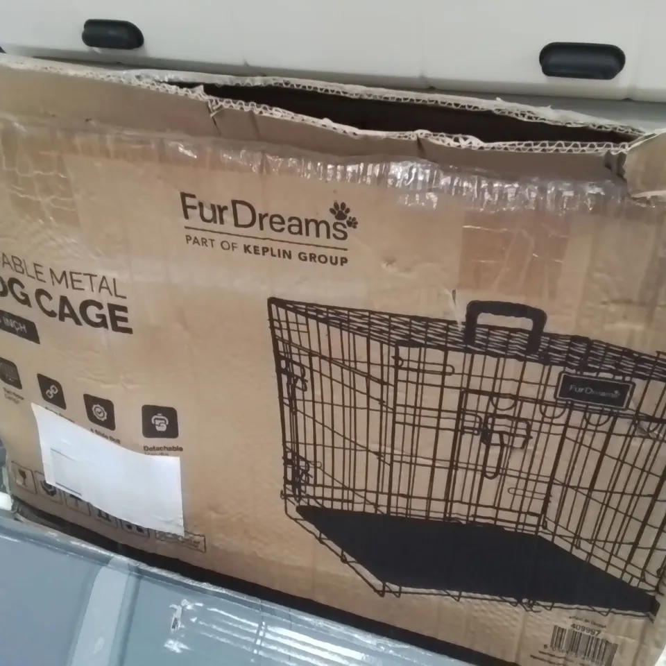 BOXED FURDREAMS 24INCH FOLDABLE DOG CAGE