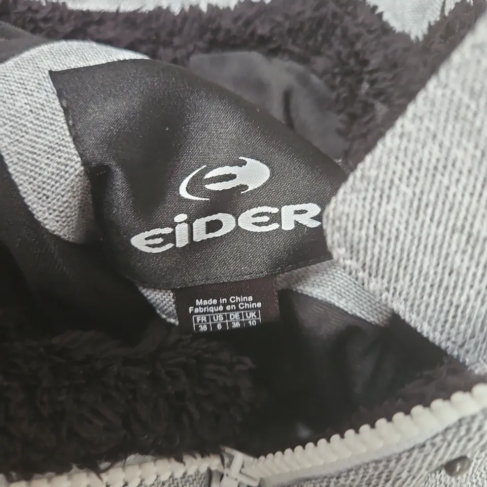 EIDER GREY HOODED SOFT SHELL JACKET - UK 10