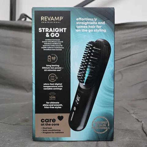REVAMP STRAIGHT & GO CORDLESS HAIR BRUSH – BOXED