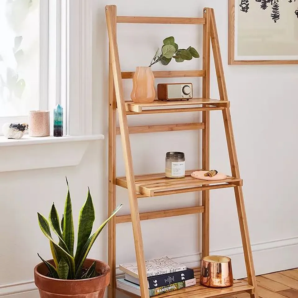 BOXED SHELF UNIT TIER LADDER SHELVING STORAGE RACK 