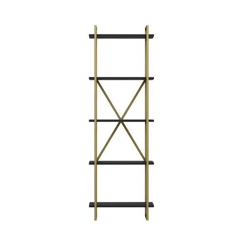 BOXED ELSTON BOOKCASE- GOLD/ANTHRACITE